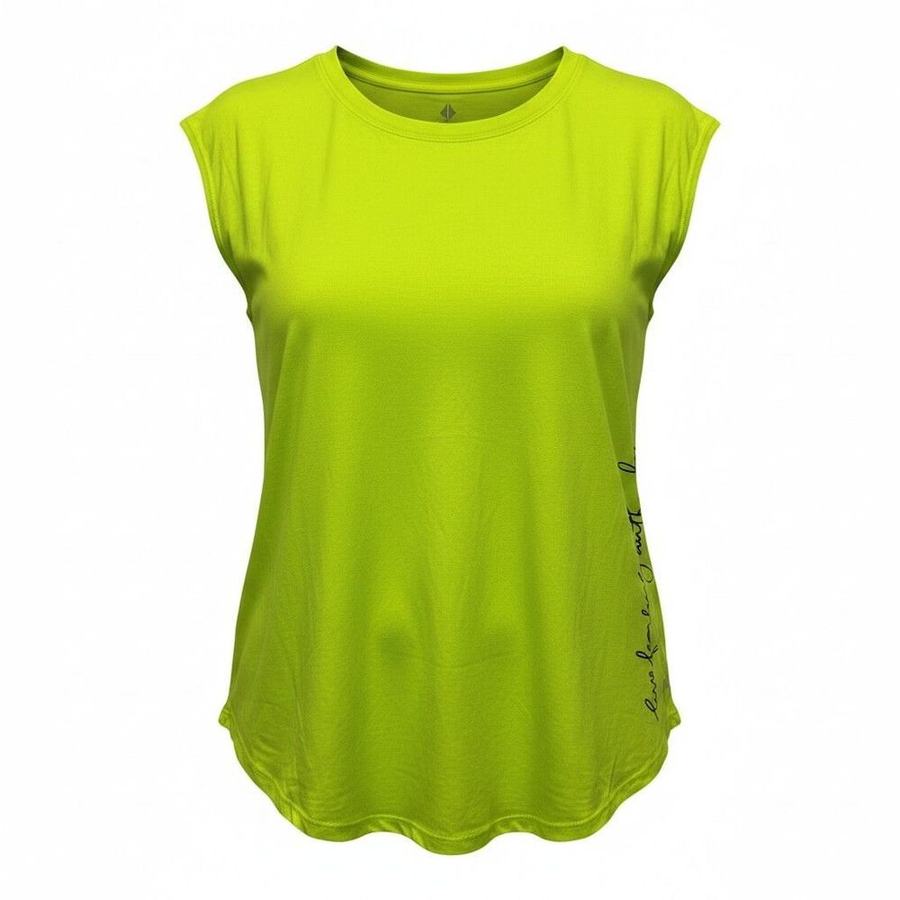 NWT Rise by LuLaRoe Women's Large Lime Green Fearlessly Authentic Muscle Top - Picture 8 of 11